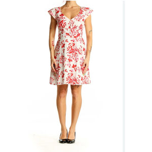 $139 retail Banana Republic PETITE LINEN COTTON BUTTON MINI DRESS NWT Sz 4 Coral